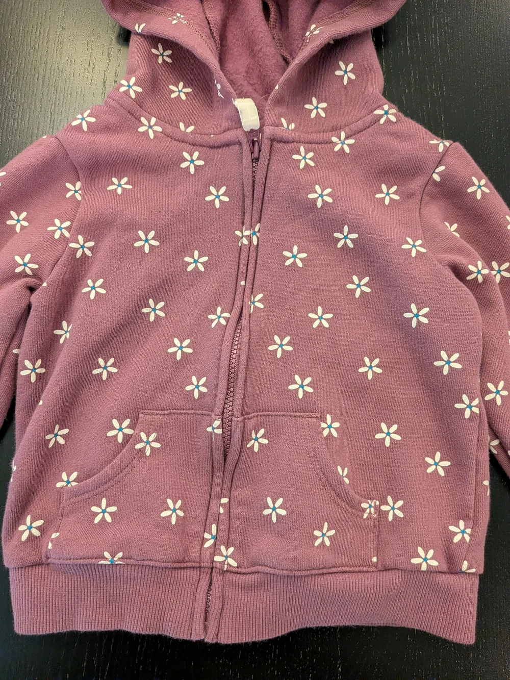 Carter's Purple Floral Zip Hoodie